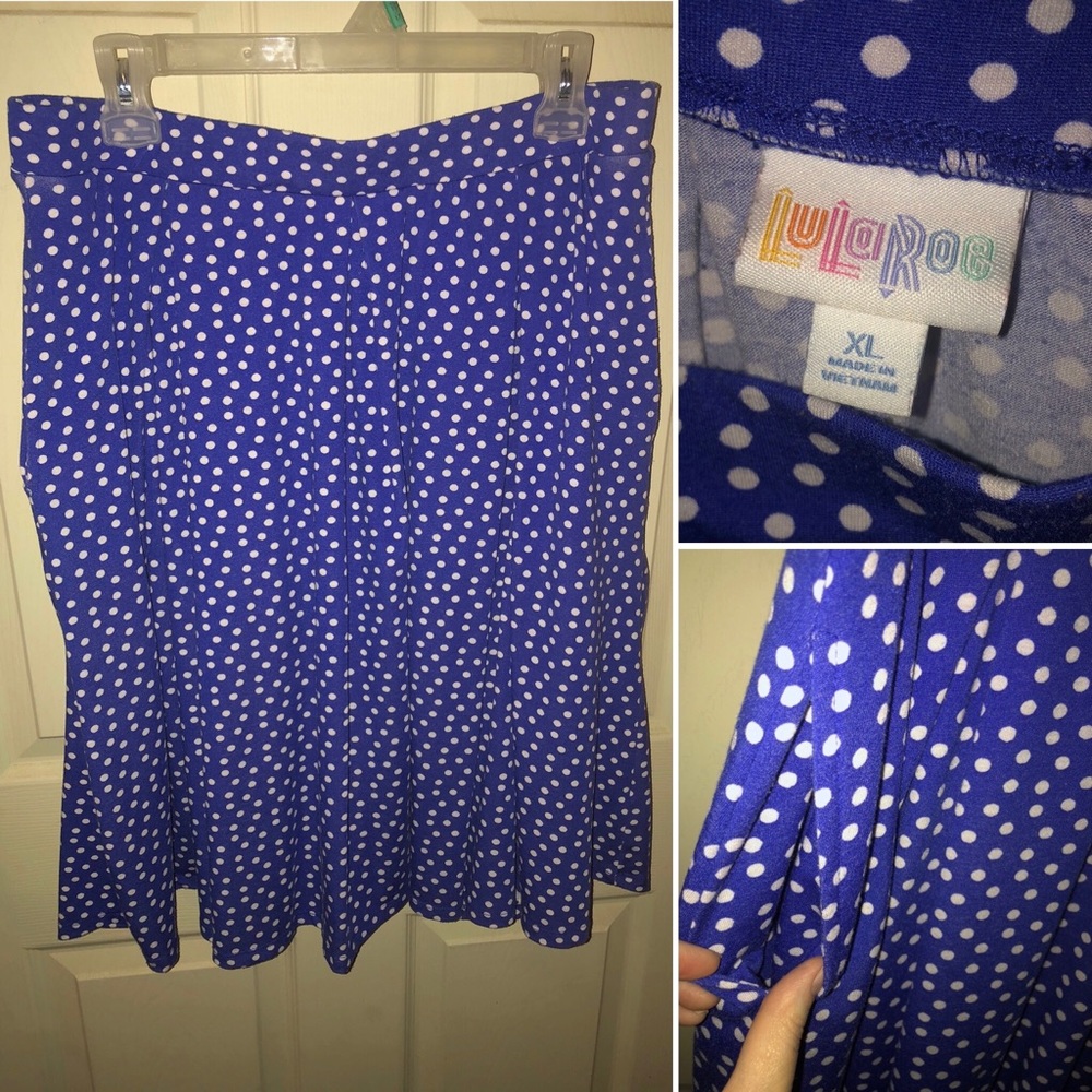 LLR Blue Polka Dot Madison Skirt